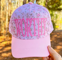 Load image into Gallery viewer, Pink Worthy Floral Trucker Hat
